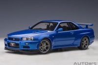 AUTOart 1/18 Nissan Skyline GT-R (R34) V-spec II (Bayside Blue)