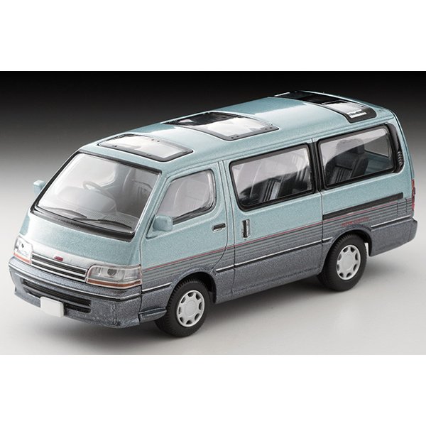 画像1: TOMYTEC 1/64 Limited Vintage NEO Toyota Hiace Wagon Super Custom (Light Blue / Dark Blue)