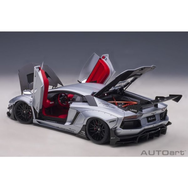 画像12: AUTOart 1/18 Liberty Walk LB-WORKS Lamborghini Aventador Limited Edition (Matte Metallic Silver)