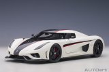 AUTOart 1/18 Koenigsegg Regera (Arctic White/Carbon with Red accents)