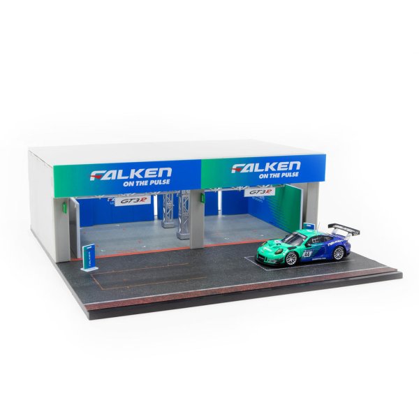 画像6: Tarmac Works 1/64 Pit Garage Diorama - FALKEN + Porsche 911 GT3 R (991)