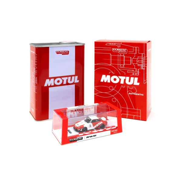 画像1: Tarmac Works 1/64 RWB 993 Motul With metal oil can ※オイル缶パッケージ