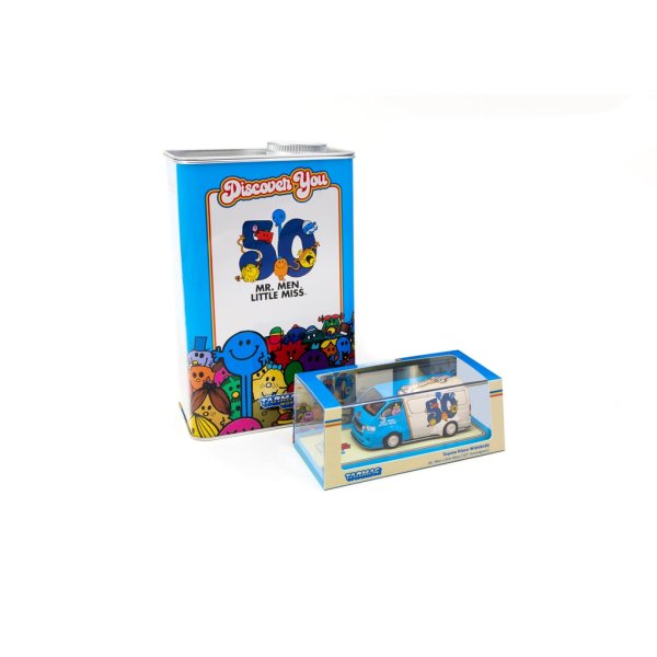 画像2: Tarmac Works 1/64 Toyota Hiace Widebody Mr.Men Little Miss 50th Anniversary With metal oil can