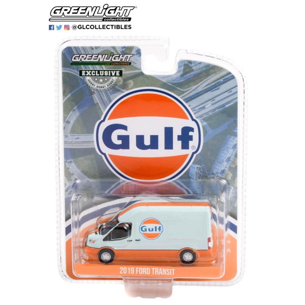 画像1: GREEN LiGHT EXCLUSIVE 1/64 2019 Ford Transit LWB High Roof - Gulf Oil