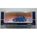 INNO Models 1/64 Honda City Turbo II Blue with Motocompo White