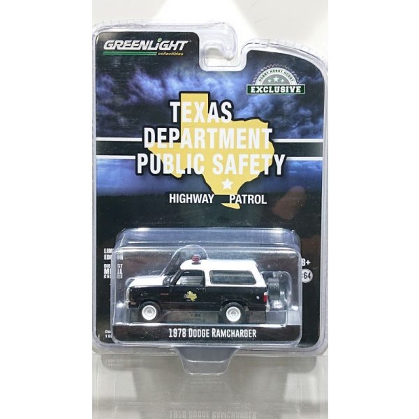画像1: GREEN LiGHT EXCLUSIVE 1/64 1978 Dodge Ramcharger - Texas Department of Public Safety