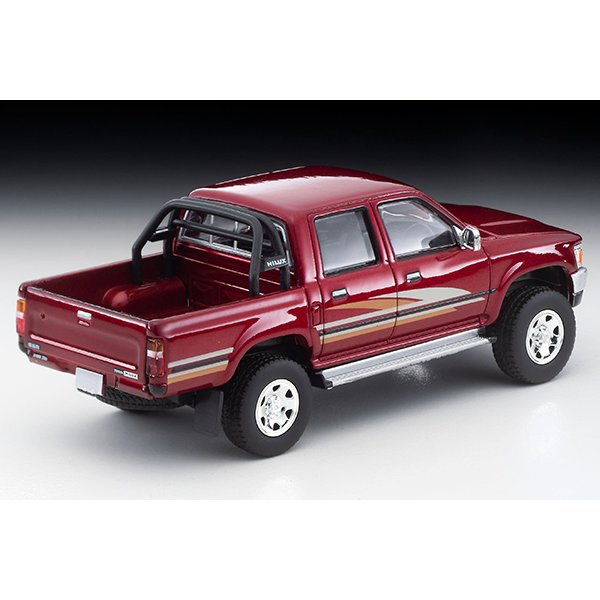 画像2: TOMYTEC 1/64 Limited Vintage NEO Toyota Hilux 4WD Pickup Double Cab SSR (Red) '91