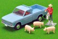 TOMYTEC 1/64 Datsun Truck 1500 Deluxe (Light Blue) with Figure