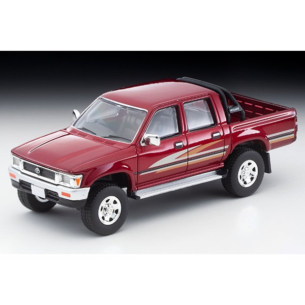 画像1: TOMYTEC 1/64 Limited Vintage NEO Toyota Hilux 4WD Pickup Double Cab SSR (Red) '91