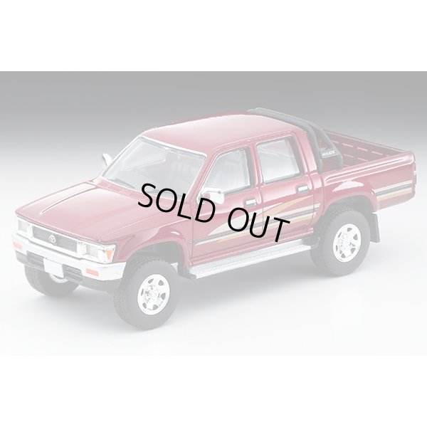 画像1: TOMYTEC 1/64 Limited Vintage NEO Toyota Hilux 4WD Pickup Double Cab SSR (Red) '91