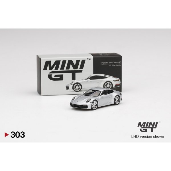 画像1: MINI GT 1/64 Porsche 911 (992) Carrera 4S GT Silver Metallic (RHD)