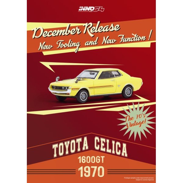 画像4: INNO Models 1/64 Toyota Celica 1600GT (TA22) Yellow