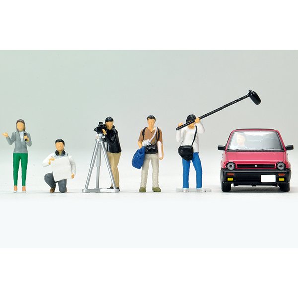 画像5: TOMYTEC 1/64 Diorama Collection 64 #Car Snap 11a TV Crew テレビクルー