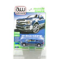 auto world 1/64 2019 Ford F-150 Blue Gene Metallic