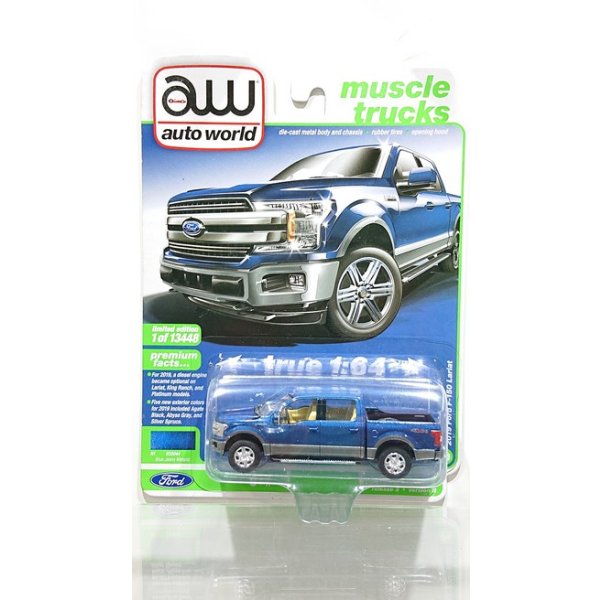画像1: auto world 1/64 2019 Ford F-150 Blue Gene Metallic