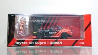POP RACE 1/64 PANDEM GR SUPRA ADVAN LIVERY & Race Queen Set
