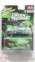 JOHNNY LIGHTNING 1/64 Black Beauty "Green Hornet" with Green Hornet & Kato Figure (Mijo Exclusive)