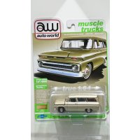 auto world 1/64 1966 Chevy Suburban 525 Saddle Poly