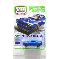 auto world 1/64 2019 Dodge Challenger Hellcat Indigo Blue
