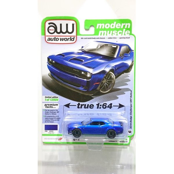 画像1: auto world 1/64 2019 Dodge Challenger Hellcat Indigo Blue