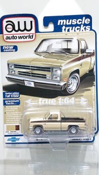 auto world 1/64 1985 Chevy Silverado Tan / Brown