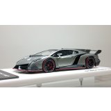 EIDOLON 1/43 Lamborghini Veneno 2013 Geneva Motor Show 2013 Metallic Gray / Red Accent