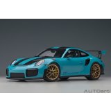 AUTOart 1/18 Porsche 911 (991.2) GT2 RS Weissach Package (Miami Blue)