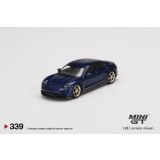 MINI GT 1/64 Porsche Taycan Turbo S Gentian Blue Metallic (RHD)