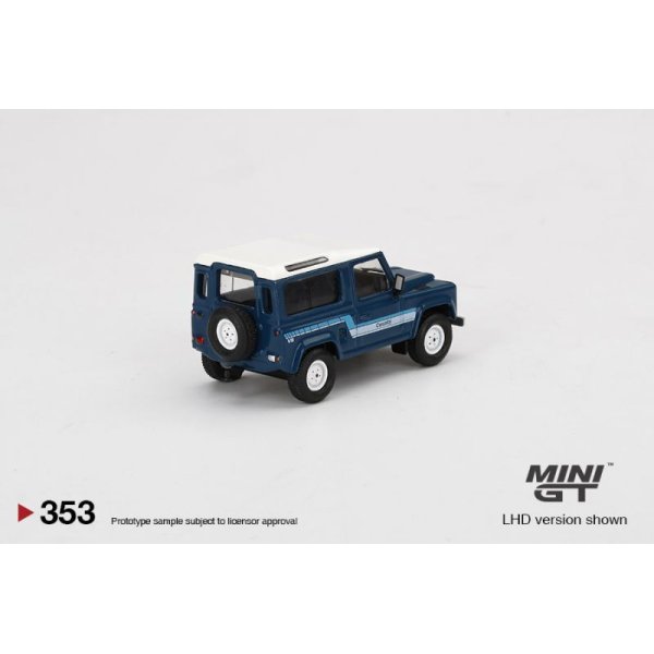 画像2: MINI GT 1/64 Land Rover Defender 90 County Wagon Stratos Blue (RHD)