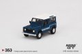 MINI GT 1/64 Land Rover Defender 90 County Wagon Stratos Blue (RHD)