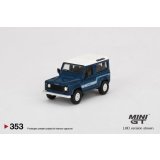 MINI GT 1/64 Land Rover Defender 90 County Wagon Stratos Blue (RHD)