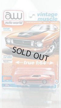 auto world 1/64 1973 Ford Mustang Mach 1 Copper / Flat Black