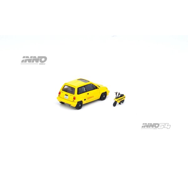 画像5: INNO Models 1/64 Honda City Turbo II Yellow with MOTOCOMPO