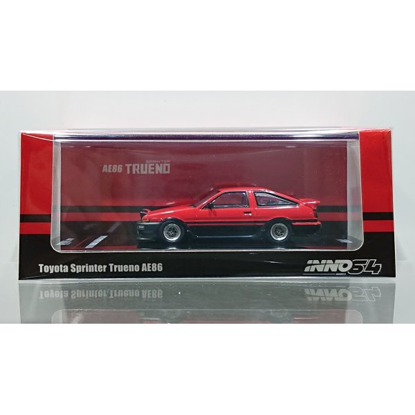 画像1: INNO Models 1/64 Toyota Sprinter Trueno AE86 Red
