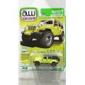 auto world 1/64 2017 Jeep Wrangler Sahara Unlimited Hyper Yellow Offroad