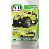 auto world 1/64 2017 Jeep Wrangler Sahara Unlimited Hyper Yellow Offroad