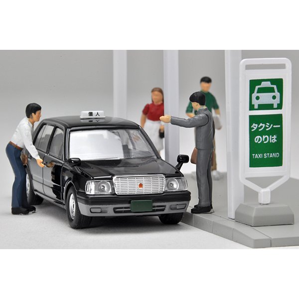 画像3: TOMYTEC 1/64 Diorama Collection 64 # Car Snap 04b Taxi stand (with Toyota Crown Comfort)