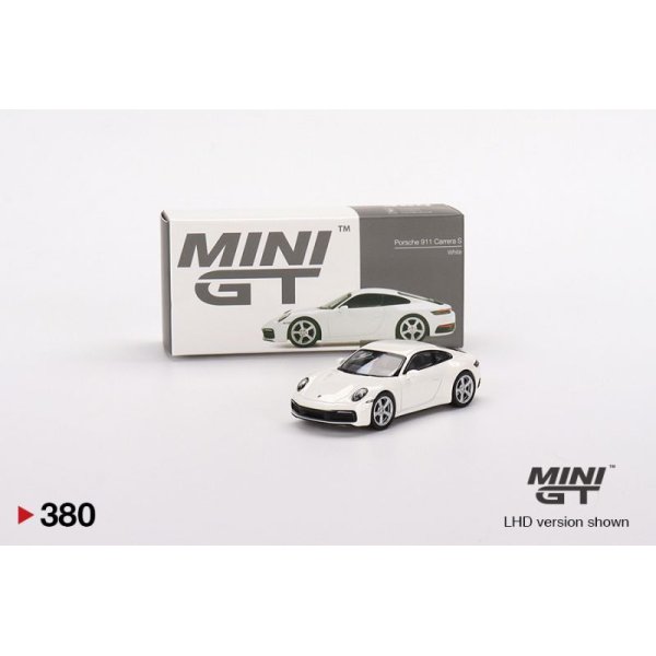 画像1: MINI GT 1/64 Porsche 911 (992) Carrera S White (RHD)
