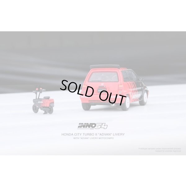 画像3: INNO Models 1/64 Honda City Turbo II "ADVAN" with MOTOCOMPO "ADVAN"