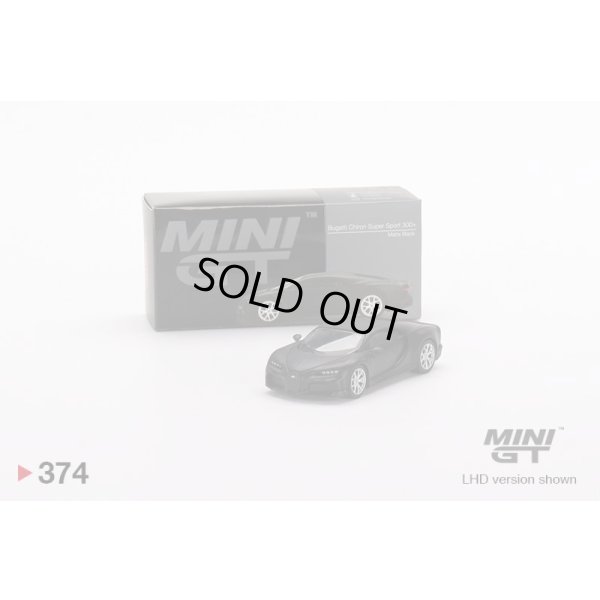 画像1: MINI GT 1/64 Bugatti Chiron Supersport 300+ Matte Black (LHD)