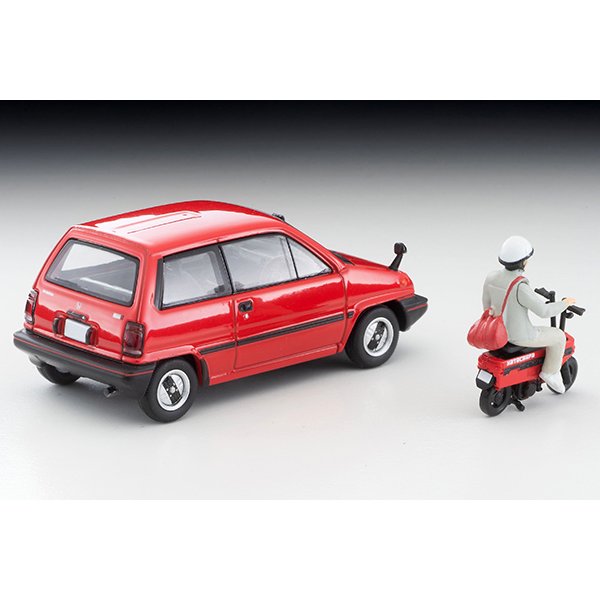 画像2: TOMYTEC 1/64 Limited Vintage NEO Honda City R (Red) with Motocompo '81