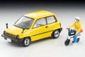 TOMYTEC 1/64 Limited Vintage NEO Honda City R (Yellow) with Motocompo '81