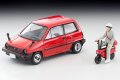 TOMYTEC 1/64 Limited Vintage NEO Honda City R (Red) with Motocompo '81