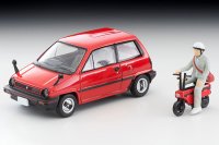 TOMYTEC 1/64 Limited Vintage NEO Honda City R (Red) with Motocompo '81