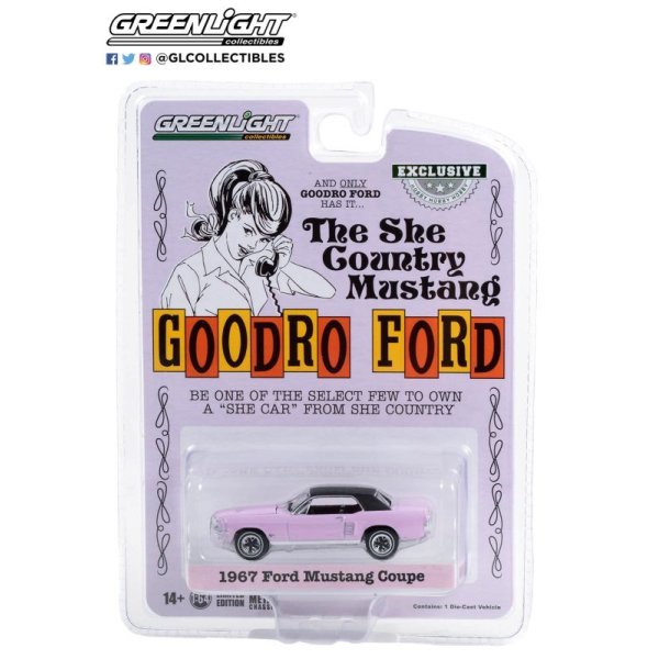 画像1: GREEN LiGHT EXCLUSIVE 1/64 1967 Ford Mustang Coupe `She Country Special` - Bill Goodro Ford, - Evening Orchid