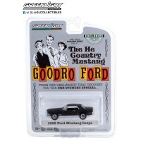GREEN LiGHT EXCLUSIVE 1/64 1968 Ford Mustang Coupe `He Country Special` - Bill Goodro Ford, - Stealth Black