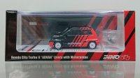 INNO Models 1/64 Honda City Turbo II "ADVAN" with MOTOCOMPO "ADVAN"
