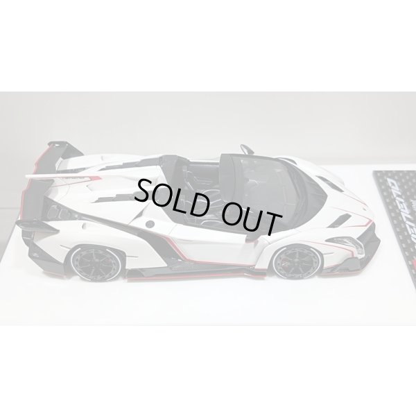 画像8: EIDOLON 1/43 Lamborghini Veneno Roadster 2015 Matte White / Red Stripe Limited 80 pcs.