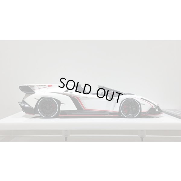 画像6: EIDOLON 1/43 Lamborghini Veneno Roadster 2015 Matte White / Red Stripe Limited 80 pcs.