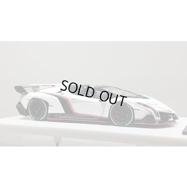 画像5: EIDOLON 1/43 Lamborghini Veneno Roadster 2015 Matte White / Red Stripe Limited 80 pcs.